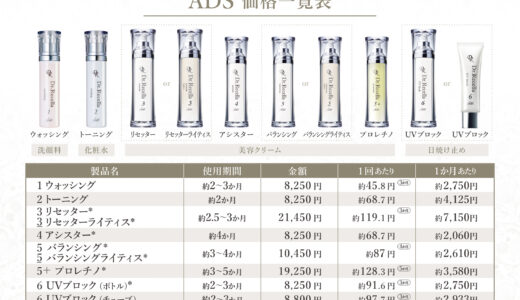 ADS価格一覧表