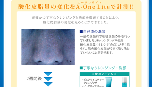 酸化皮脂量はクレンジングと洗顔で変わる？！