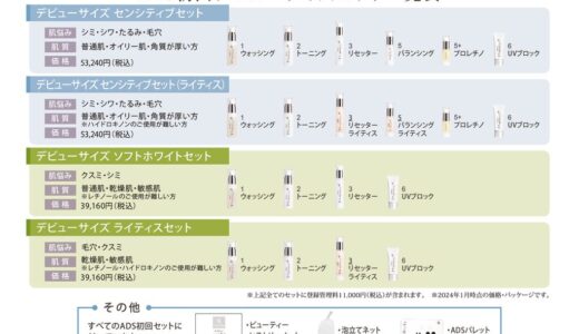 ADSデビューセット一覧