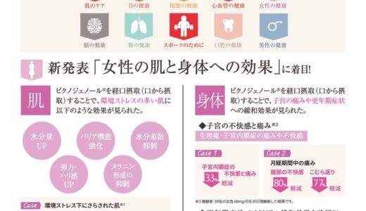 さらに広がるピクノジェノールのスゴイ実力！