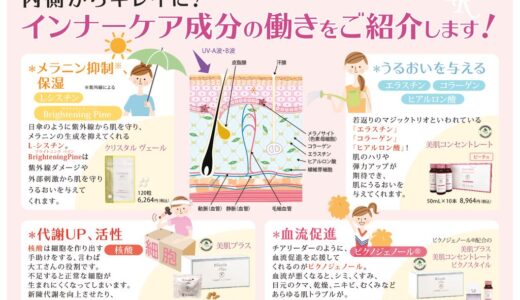 インナーケア成分の働きをご紹介します！