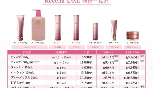 Recella Diva価格一覧表